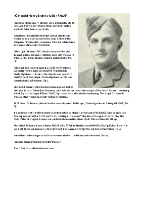 A preview of a PDF biography for Bruhns, Harold Henry